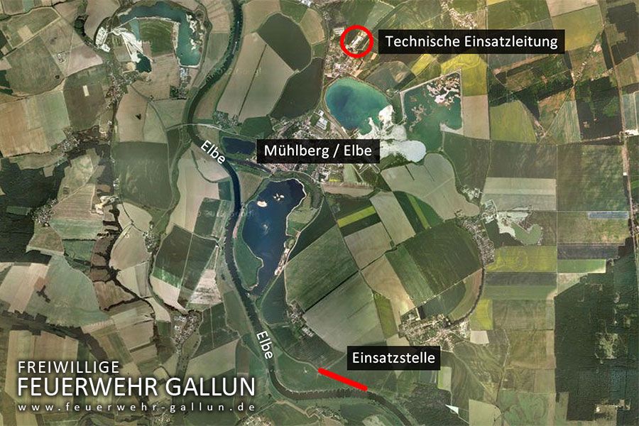 Hochwassereinsatz in Mühlberg / Elbe