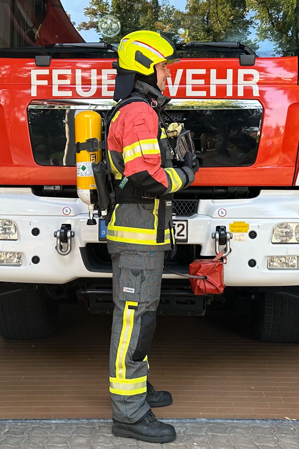 Schutzausrüstung für den Brandeinsatz mit PA