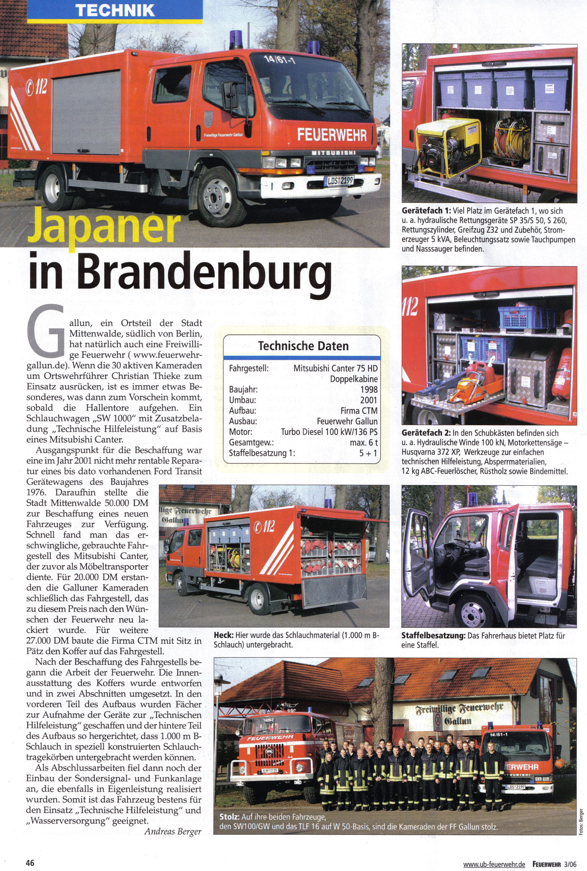 Zeitungsartikel © FEUERWEHR