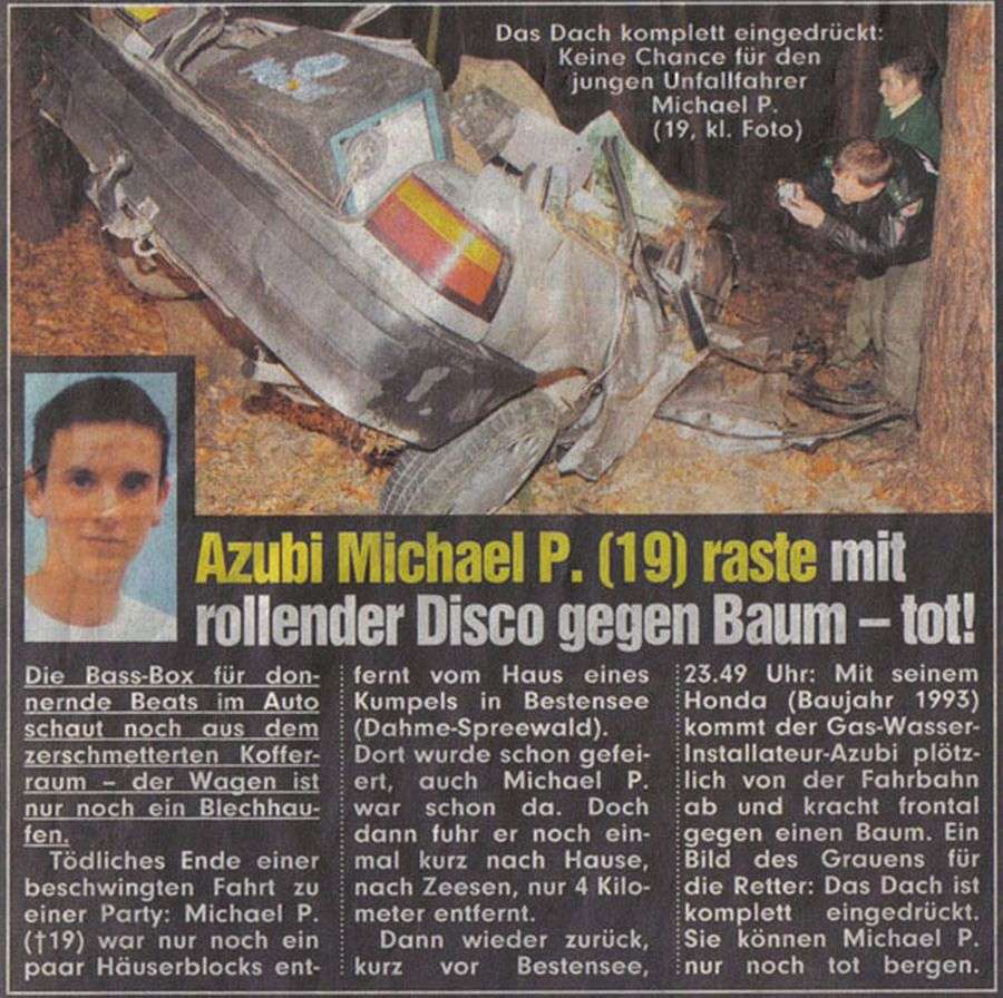 Zeitungsartikel © Bild
