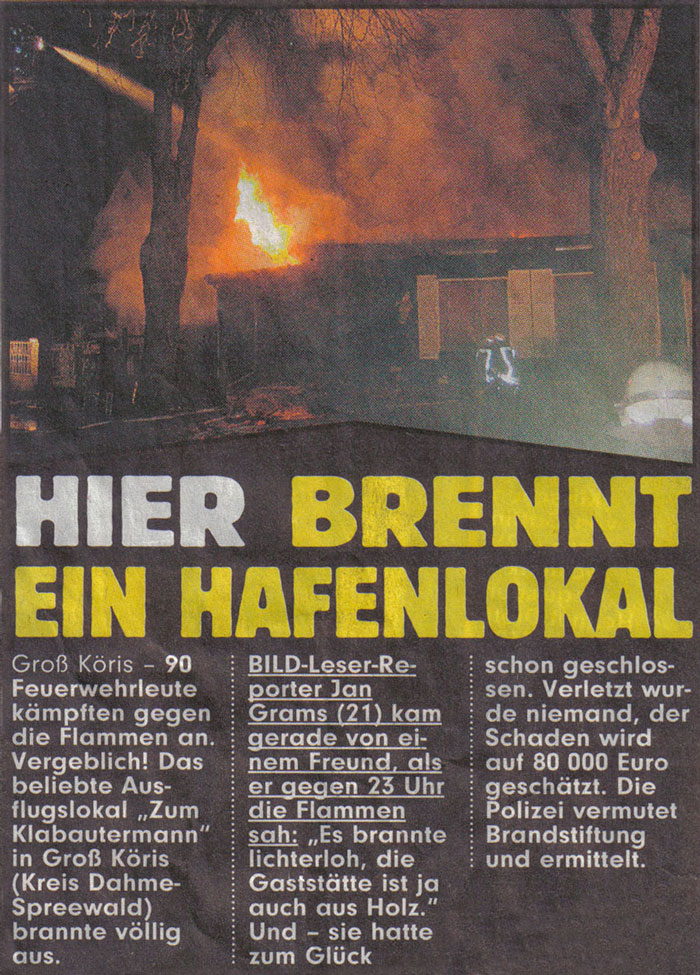 Zeitungsartikel © Bild