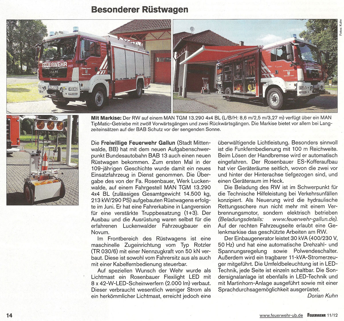 Zeitungsartikel © FEUERWEHR